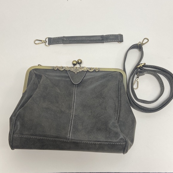 New leather women handbag small shoulder bag high quality tote bag clutch (Gray - Picture 3 of 6